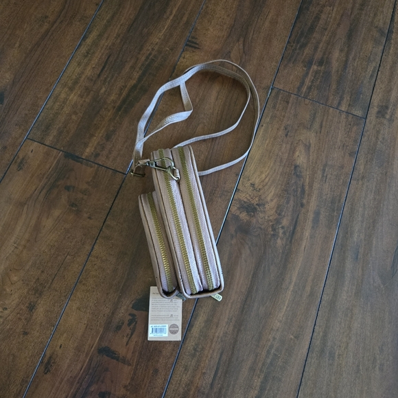 Kangaroo Australia Three Zip Wallet Travel Crossbody Bag Outback Style Brown - Picture 5 of 10